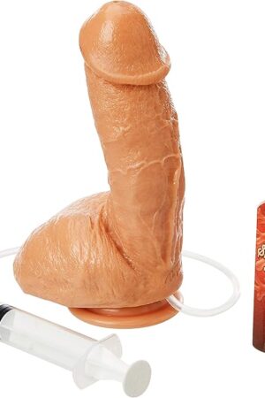 Doc Johnson The Amazing Squirting Realistic Cock with 1 oz. Bottle of Splooge Juice - Vanilla
