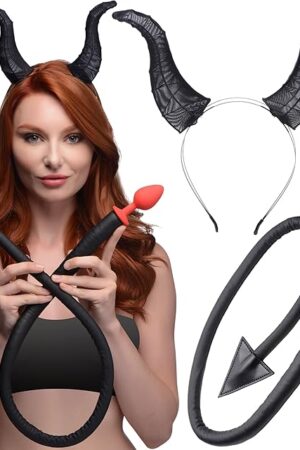 Devil Tail Anal Plug and Horns Set