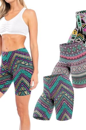Womens Ultra Soft Yoga Bike Short | Stretch Boxer Briefs | Multi Packs