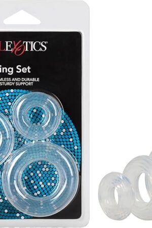 CalExotics Novelties Premium Silicone Ring Set, Clear