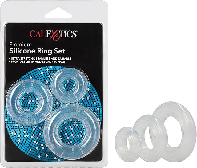 CalExotics Novelties Premium Silicone Ring Set, Clear
