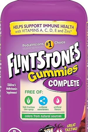 Flintstones Vitamins Complete Gummies, Kids Vitamins with Vitamin C for Toddlers and Children, Kids Multivitamin with Vitamin A, B6, B12, E & Zinc, 180 Count