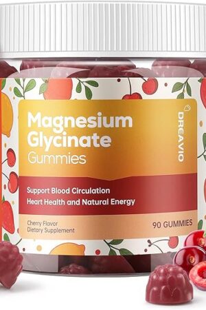 90 Count Magnesium Glycinate Gummies 400mg w/Ashwagandha Supplement - Sugar Free Zinc Magnesium Glycinate Supplement Ashwagandha Gummies for Adults