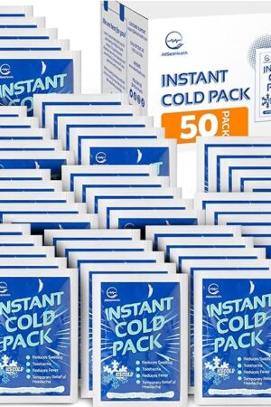 50 Pack Instant Ice Cold Pack (6? x 45?) - Disposable Instant Ice Packs for Injuries | Cold Compress Ice Pack for Pain Relief