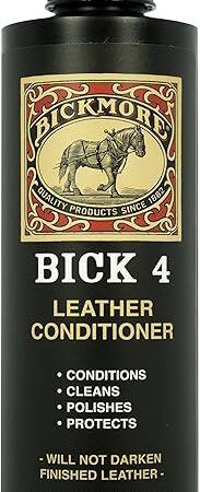 Bick 4 Leather Conditioner and Leather Cleaner 8 oz - Will Not Darken Leather - Safe For All Colors of Leather Apparel, Furniture, Jackets, Shoes, Auto Interiors, Bags & All Other Leather Accessories