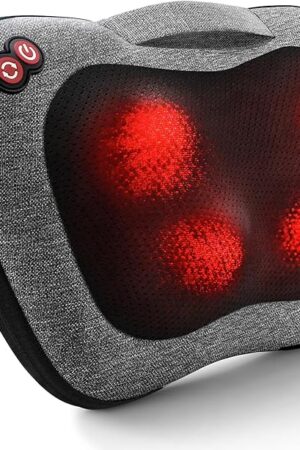 VIKTOR JURGEN Shiatsu Back Massager with Heat ? Deep Tissue Massage for Neck, Shoulder, Leg, Upper & Lower Back Pain Relief, Electric Kneading 3D Massage Pillow Gifts for Men Women Dad, Mom, Christmas