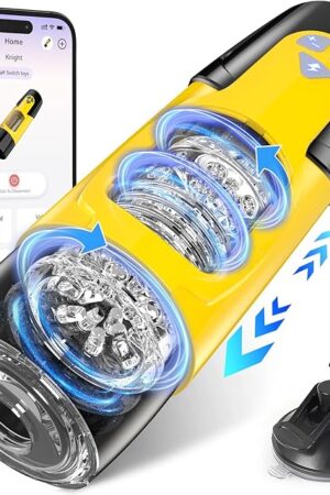 Cafatop Sex Toys for Men Male Masturbator - Automatic Masturbators Cup with 7 Thrusting &Rotating Modes for Penis Stimulation, Electric Pocket Pussy Stroker, Adult Sex Toy with Suction Base