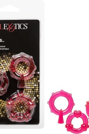 CalExotics Novelties Magic C-Rings,Set of 3,Red