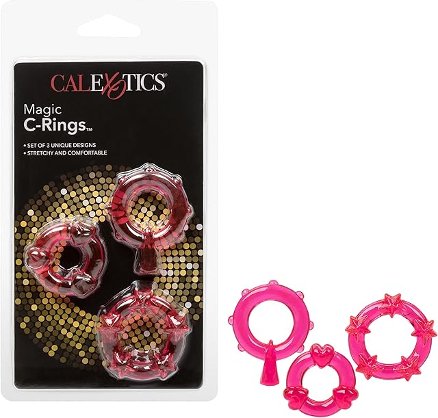 CalExotics Novelties Magic C-Rings,Set of 3,Red