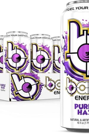 Bang Energy Purple Haze, Sugar-Free Energy Drink, 16 Ounce (Pack of 12)