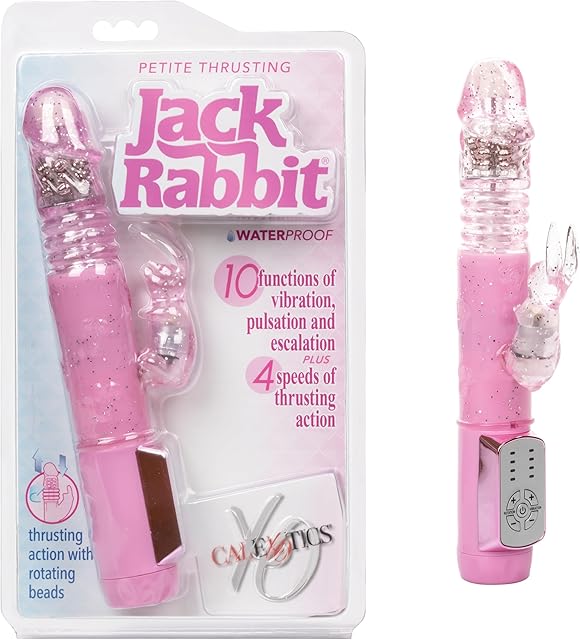 CalExotics Novelties Petite Thrusting Jack Rabbit Vibrator, Pink