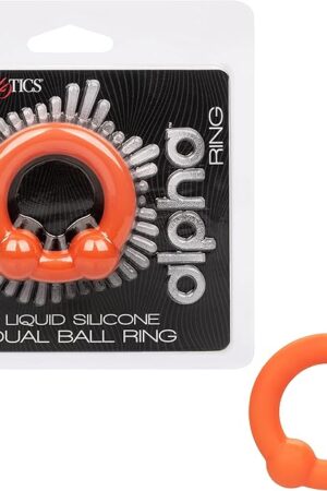 CalExotics Alpha Liquid Silicone Dual Ball Cock Ring for Men - SE-1492-12-2