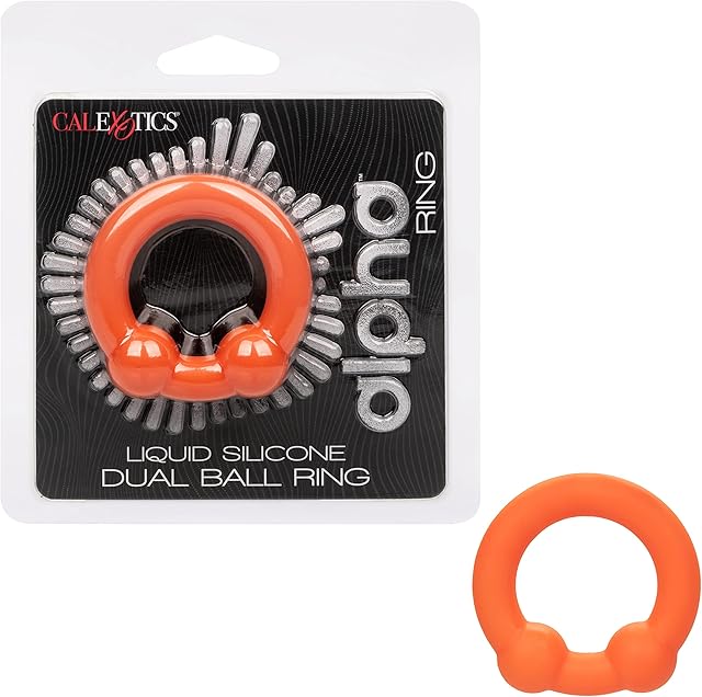 CalExotics Alpha Liquid Silicone Dual Ball Cock Ring for Men - SE-1492-12-2