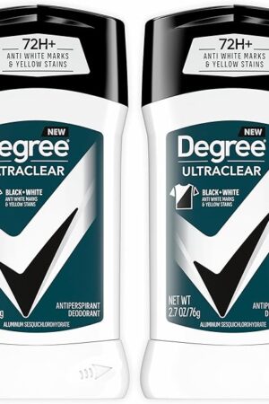 Degree Men UltraClear Antiperspirant Deodorant Black+White 2 Count 72-Hour Sweat & Odor Protection Antiperspirant For Men With MotionSense Technology 27 oz