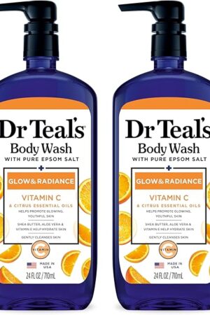 Dr Teal's Glow & Radiance with Vitamin C & Citrus Essential Oils Body Wash 24oz Pack of 2