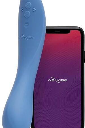 We-Vibe Rave 2 G Spot Vibrator | App Controlled G-Spot Stimulator Vibrator Dildo | Adult Sex Toy for Women & Couples | Personal Massager with 10 Vibration Modes | Waterproof & Rechargeable | Blue