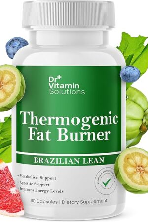 DR VITAMIN SOLUTIONS Thermogenic Fat Burner Brazilian Lean, Weight Loss Pills for Women, Waist Trimmer & Supplements for Bloating for Women & Men, 60 Capsules