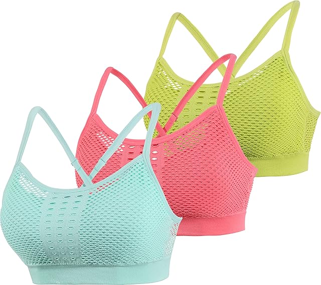 Women's Cross Back Sport Bras,Adjustable Straps Padded Criss Cross Cropped Bras for Yoga Workout Fitness