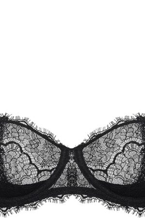 Women's Balconette Sexy Unlined Bra Lace Push Up Plus Size Bras See Through Underwire