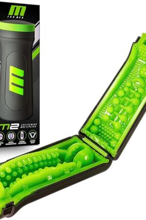 Blush Novelties M for Men M2 Male Masturbator Cup Pleasure Chambers Soft Flesh Textured, Light, Travel Size, Easy to Clean - Hands Free Vagina Stimulation Stroker for Men - Adult Men Sex Toys