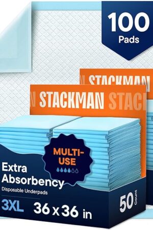 Chucks Pads Disposable [100-Pack] Adult Incontinence Underpads 36"x 36" Extra Large Absorbent Fluff Protective Bed Pads, Toddler Mattress Pads - Pee Pads for Kids & Adults - Dog & Puppy Training Pads