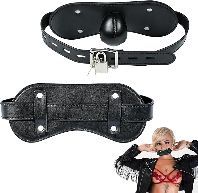 Leather Ball Gag Ball Sex Play Adjustable Bondage Gags & Muzzles Fetish Restraint Toys for Adult Couple SM Game