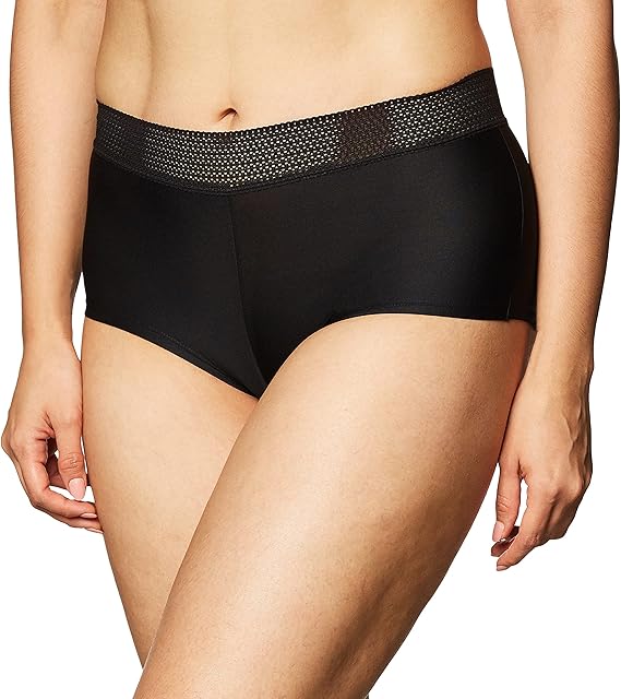 womens Microfiber Boyshort Underwear With Lace, Boyshort Panties (Retired Colors)