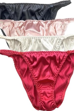 4 Pack Women's Sexy Pure Silk Panties