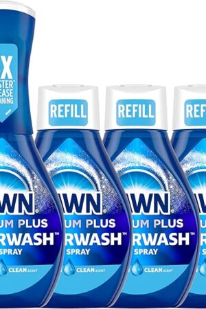 Dawn Platinum Powerwash Dish Spray, Dish Soap Liquid, Fresh Scent Bundle, 1 Spray (16oz) + 3 Refills (16oz each)(Pack of 4)