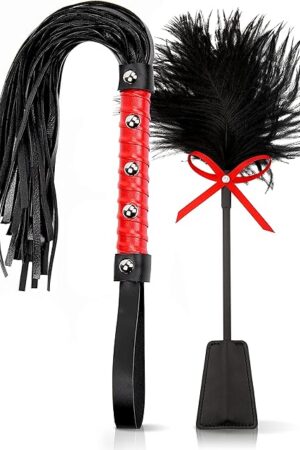 Faux Horse Set, Riding Whips for Horses, Feather Tickler, French Tickler, Short Whip Horse