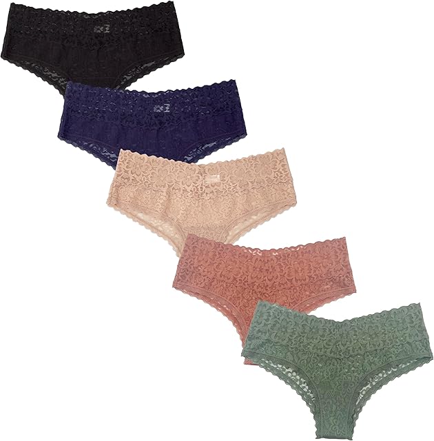 Women Underwear Soft Stretch Sexy Comfy Lace Cheeky Hipster Bikini Panties