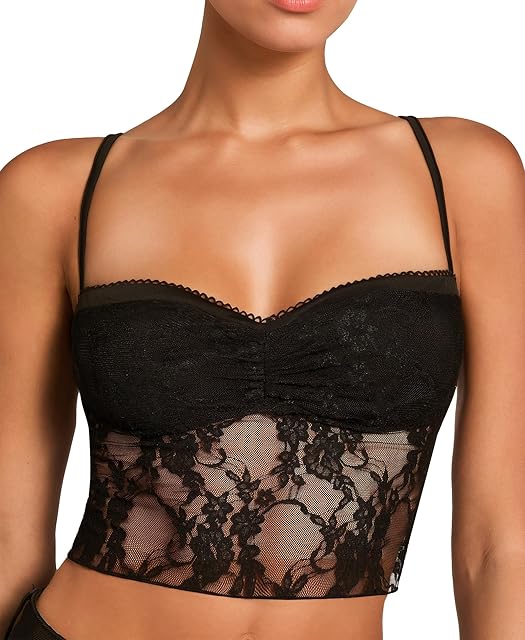 Lace Bralettes for Women - Camisole Lingerie Spaghetti Strap Tube Slim Tank Top Y2k Crop Camisoles