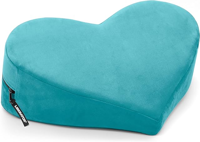 Liberator Heart Wedge Sensual Positioning Pillow - Microvelvet, Blue 14088