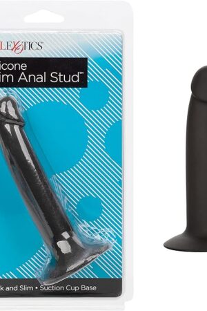 CalExotics Silicone Slim Anal Stud, 525 Inch Butt Plug with Suction Cup - SE-0416-05-2 Black
