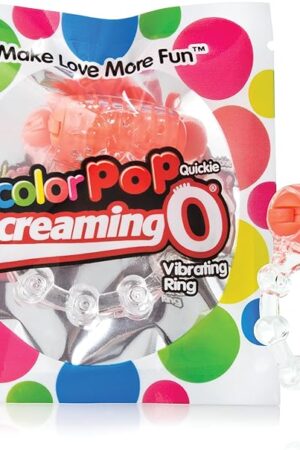 ColorPoP Quickie Screaming O - Vibrating Cock Ring - Deep Vibrations - Penis Ring - Couple Sex Toys - Dick Rings for Mutual Pleasure - Orange