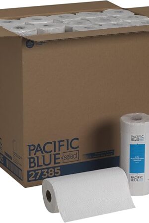 Georgia-Pacific Blue Select 2-Ply Perforated Paper Towel Rolls, 27385, 85 Sheets Per Roll, 30 Rolls Per Case