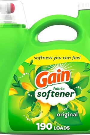 Gain Fabric Softener, Original Scent, 140 fl oz, 190 Loads, HE Compatible, Packaging may vary