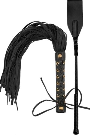 Adult Whip BDSM Flogger Spanking Paddle Crop 18'' Bondage Bedroom Kit Sex Whip BSDM Kit Sex Toys