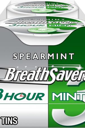 BREATH SAVERS Spearmint Sugar Free Breath Mints Tins, 127 oz (8 Count)