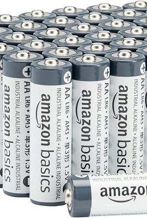 Amazon Basics 40-Pack AA Alkaline Industrial Batteries, 15 Volt, 5-Year Shelf Life