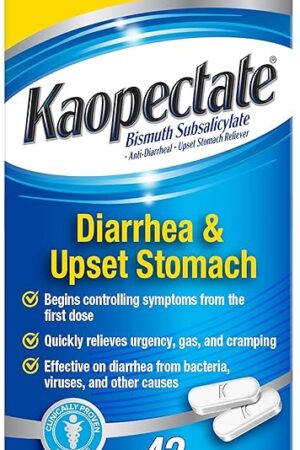 Kaopectate Multi-Symptom Anti-Diarrheal& Upset Stomach Reliever, 42 Caplets