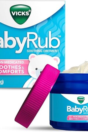 Vicks BabyRub Chest Rub Ointment with Soothing Aloe, Eucalyptus, Lavender, and Rosemary, from the makers of VapoRub, 176 oz