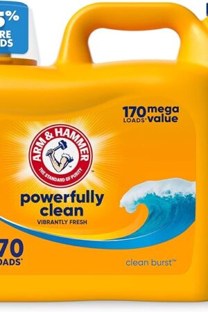 ARM & HAMMER Liquid Laundry Detergent, Clean Burst Fresh, 170 fl oz, 170 Loads