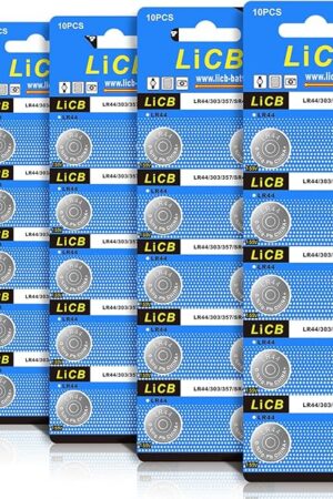 LiCB 40 Pack LR44 AG13 357 303 SR44 Batteries 1.5V Button Coin Cell Battery
