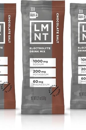Drink LMNT Zero Sugar Hot Chocolate or Coffee Mixer - Chocolate Salt | Drink Mix | 30-Count