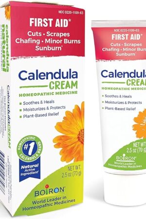 Boiron Calendula Cream for First Aid, Minor Burns, Cuts, Scrapes, Insect Bits and Sunburn - 25 oz