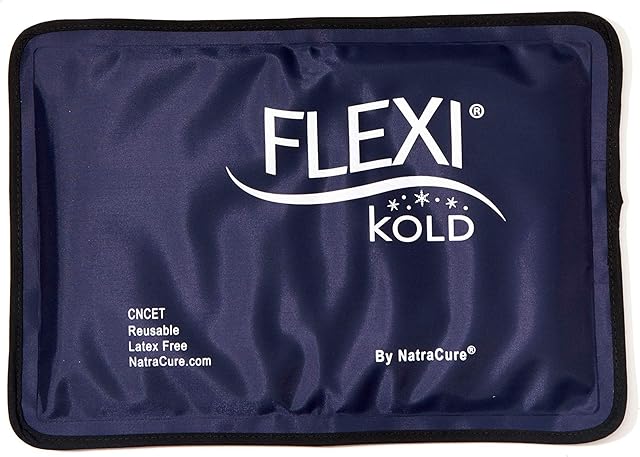 FlexiKold Gel Soft Flexible Ice Packs for Injuries - Reusable Freezer Cold Pack, Cold Compress & Cooling Gel Pad for Face, Shoulder, Hip, Leg, Arm, Ankle & Foot Injury - Medium - 75? x 115?