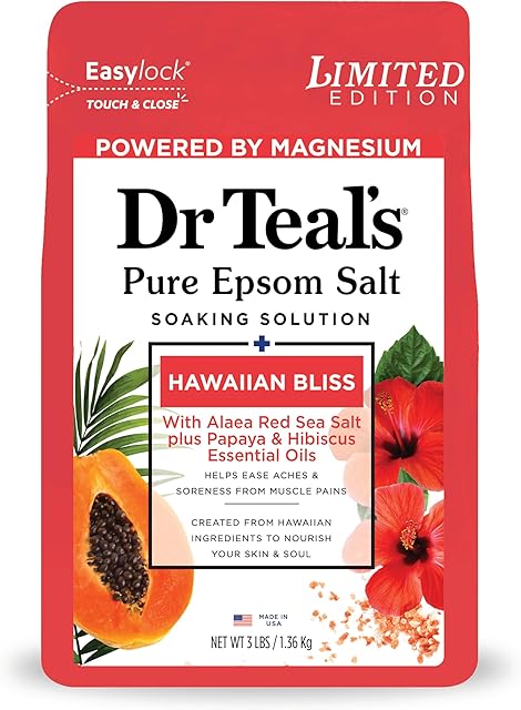 Dr Teal's Epsom Salt Magnesium Soak, Limited Edition Hawaiian Bliss, 3lbs