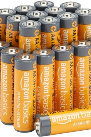 Amazon Basics 20-Pack AA Alkaline High-Performance Batteries, 1.5 Volt, 10-Year Shelf Life