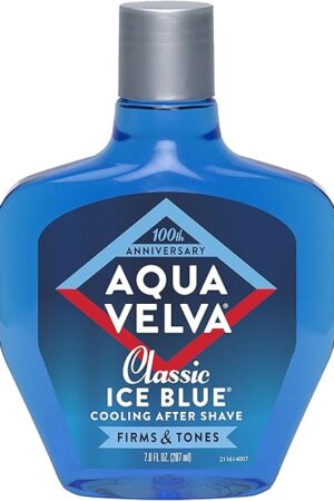 Aqua Velva After Shave, Classic Ice Blue, Soothes, Cools, and Refreshes Skin, 7 Ounce